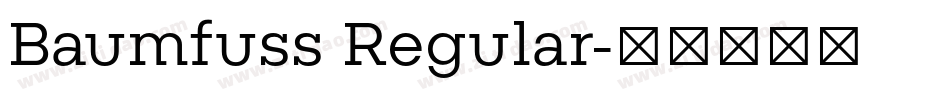 Baumfuss Regular字体转换